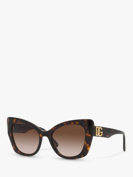 Dolce & Gabbana DG4405 Women's Butterfly Sunglasses, Tortoise/Brown Gradient