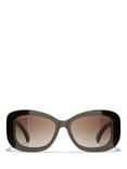 CHANEL Irregular Sunglasses CH5468B Iridescent Brown/Brown Gradient