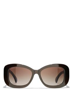 CHANEL Irregular Sunglasses CH5468B Iridescent Brown/Brown Gradient, Iridescent Brown/Brown Gradient