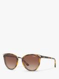 Vogue VO5230S Women's Butterfly Sunglasses, Havana/Brown Gradient
