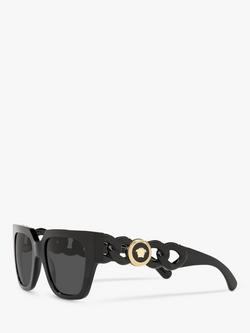 Versace VE4409 Women's Square Sunglasses - view 2, Black/Grey
