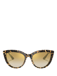 Dolce & Gabbana DG44089 Women's Butterfly Sunglasses, Shiny Tortoise/Brown Gradient