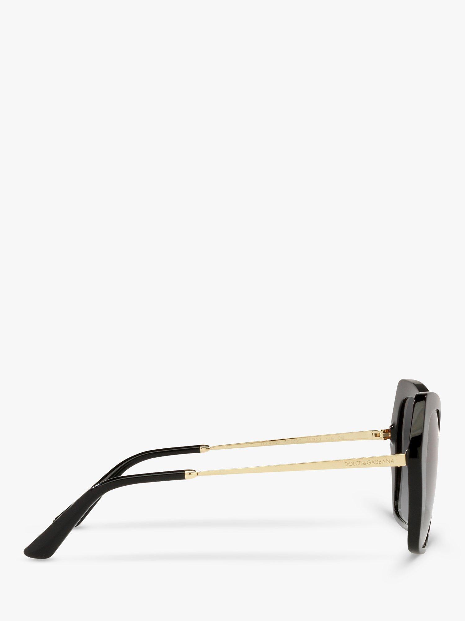 Product image 6 of 6, which shows Dolce & Gabbana DG4399 Women's Butterfly Sunglasses, Black/Grey Gradient