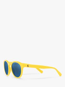 Ralph PH4184 Men's Round Shape Sunglasses - view 2, Shiny Yellow/Blue