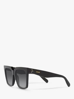 Celine CL4055IN Women's Square Sunglasses - view 2, Shiny Black/Grey Gradient