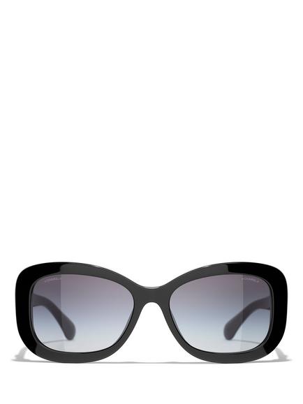 CHANEL Irregular Sunglasses CH5468B Black/Blue Gradient, Black/Blue Gradient