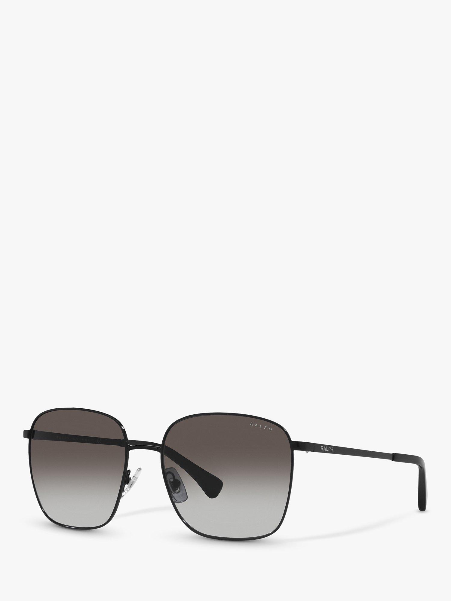 Product image 1 of 9, which shows Ralph RA4136 Women's Square Shape Sunglasses, Shiny Black/Gradient