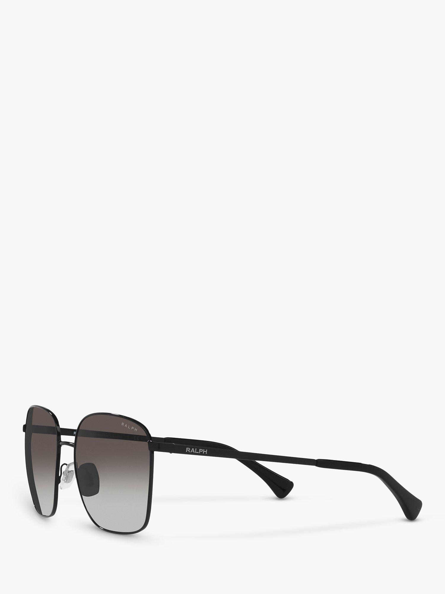Product image 2 of 9, which shows Ralph RA4136 Women's Square Shape Sunglasses, Shiny Black/Gradient