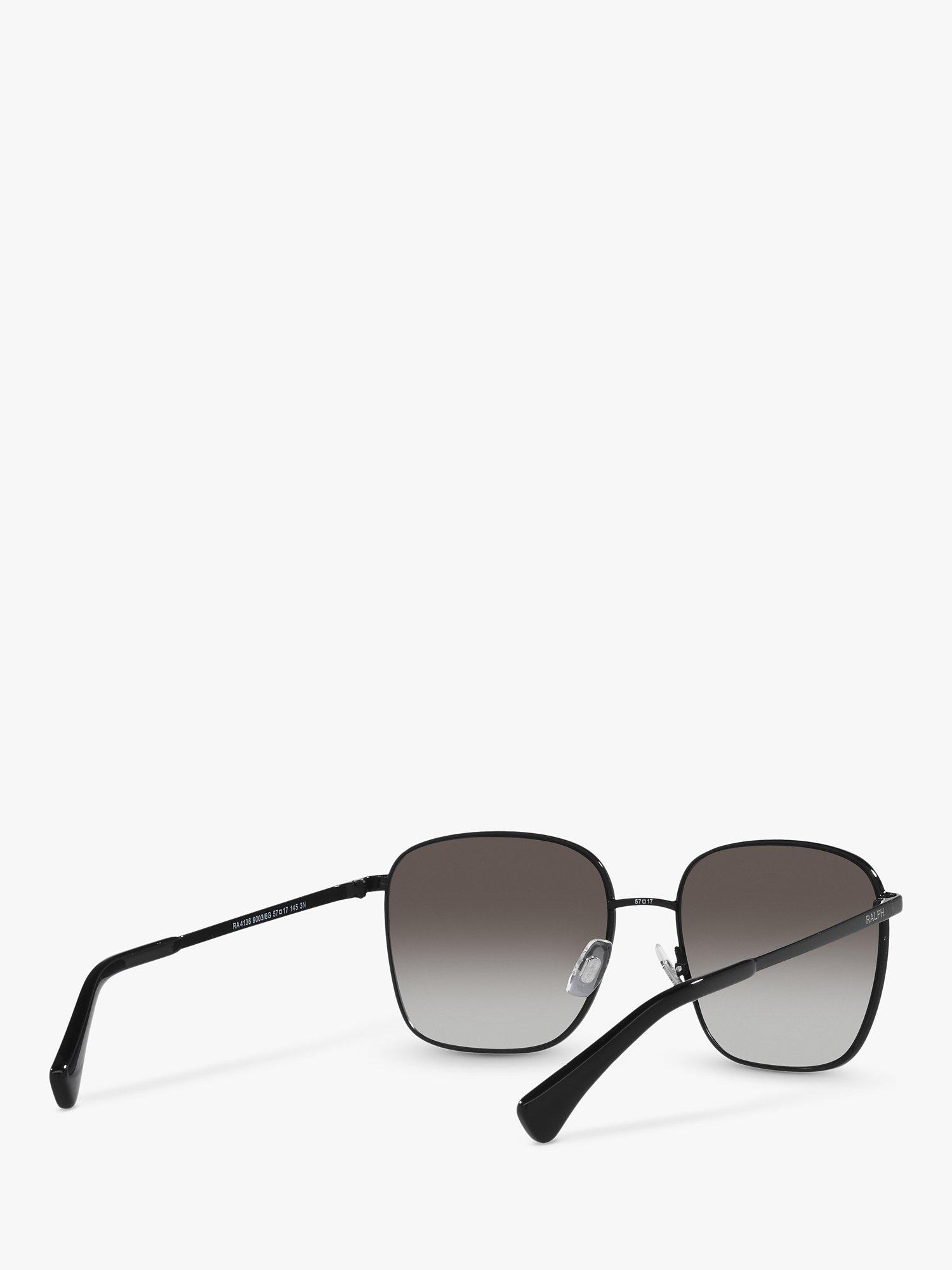 Product image 8 of 9, which shows Ralph RA4136 Women's Square Shape Sunglasses, Shiny Black/Gradient