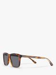 Gucci GG0381SN Men's Rectangular Sunglasses, Brown/Brown