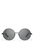 CHANEL Round Sunglasses CH4268 Matte Black/Grey