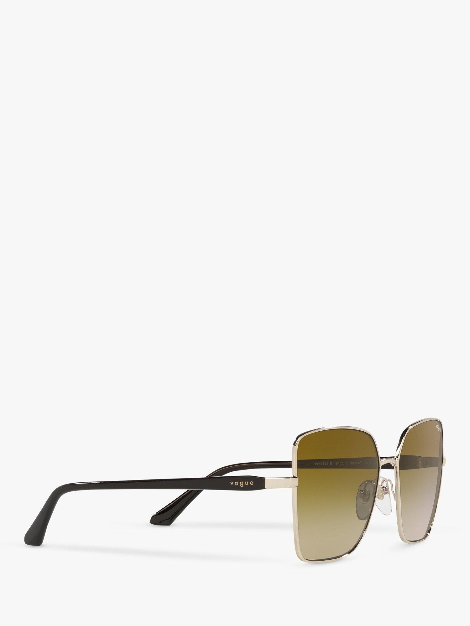 Product image 11 of 11, which shows Vogue VO4199S Women's Butterfly Sunglasses, Pale Gold/Brown Gradient