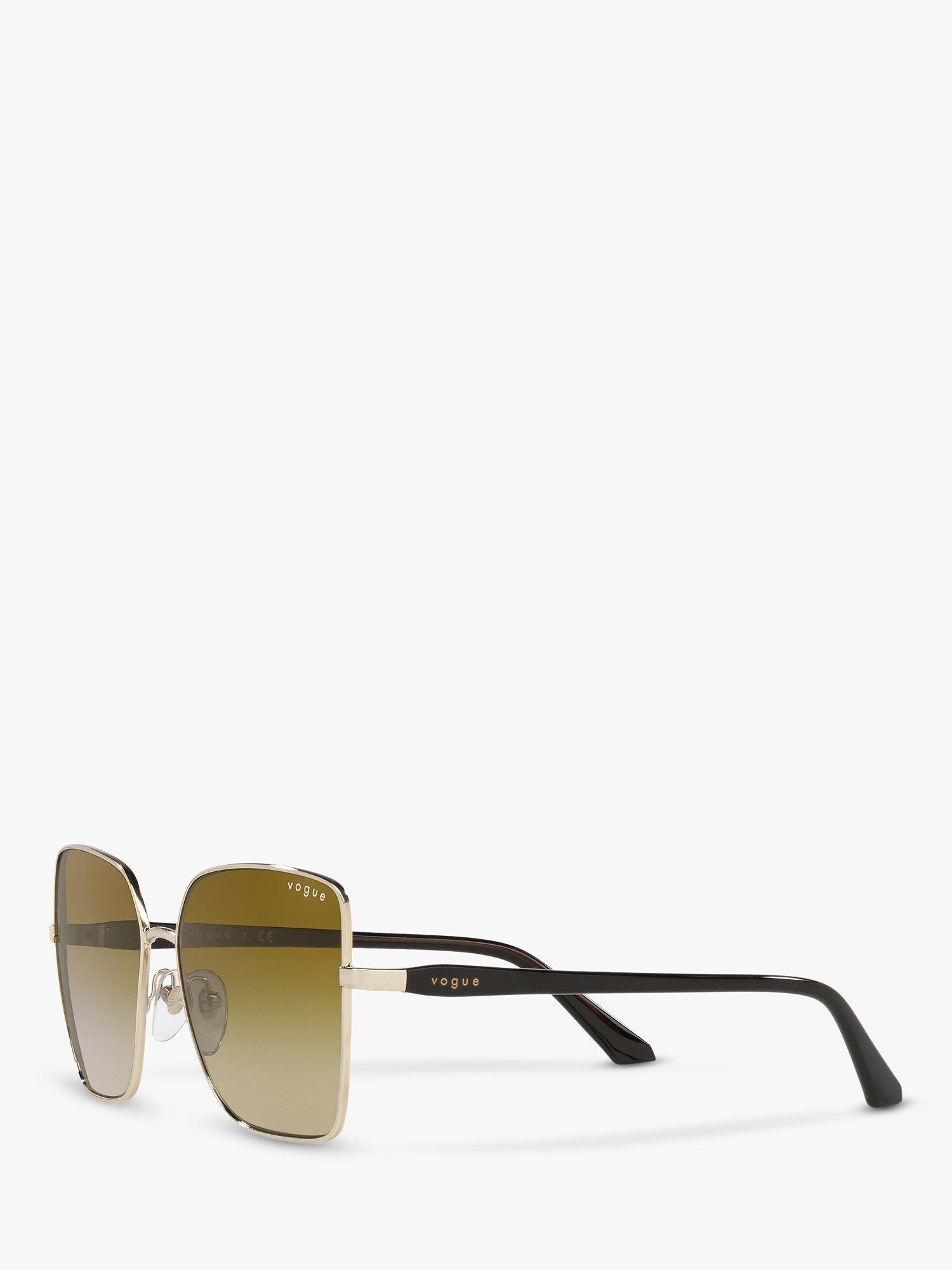 Product image 2 of 11, which shows Vogue VO4199S Women's Butterfly Sunglasses, Pale Gold/Brown Gradient