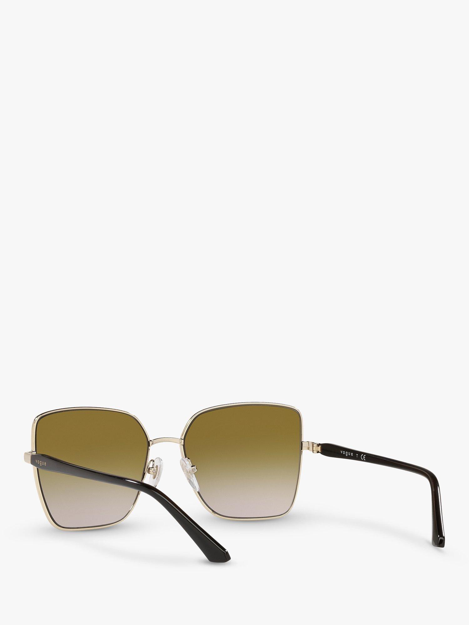 Product image 6 of 11, which shows Vogue VO4199S Women's Butterfly Sunglasses, Pale Gold/Brown Gradient