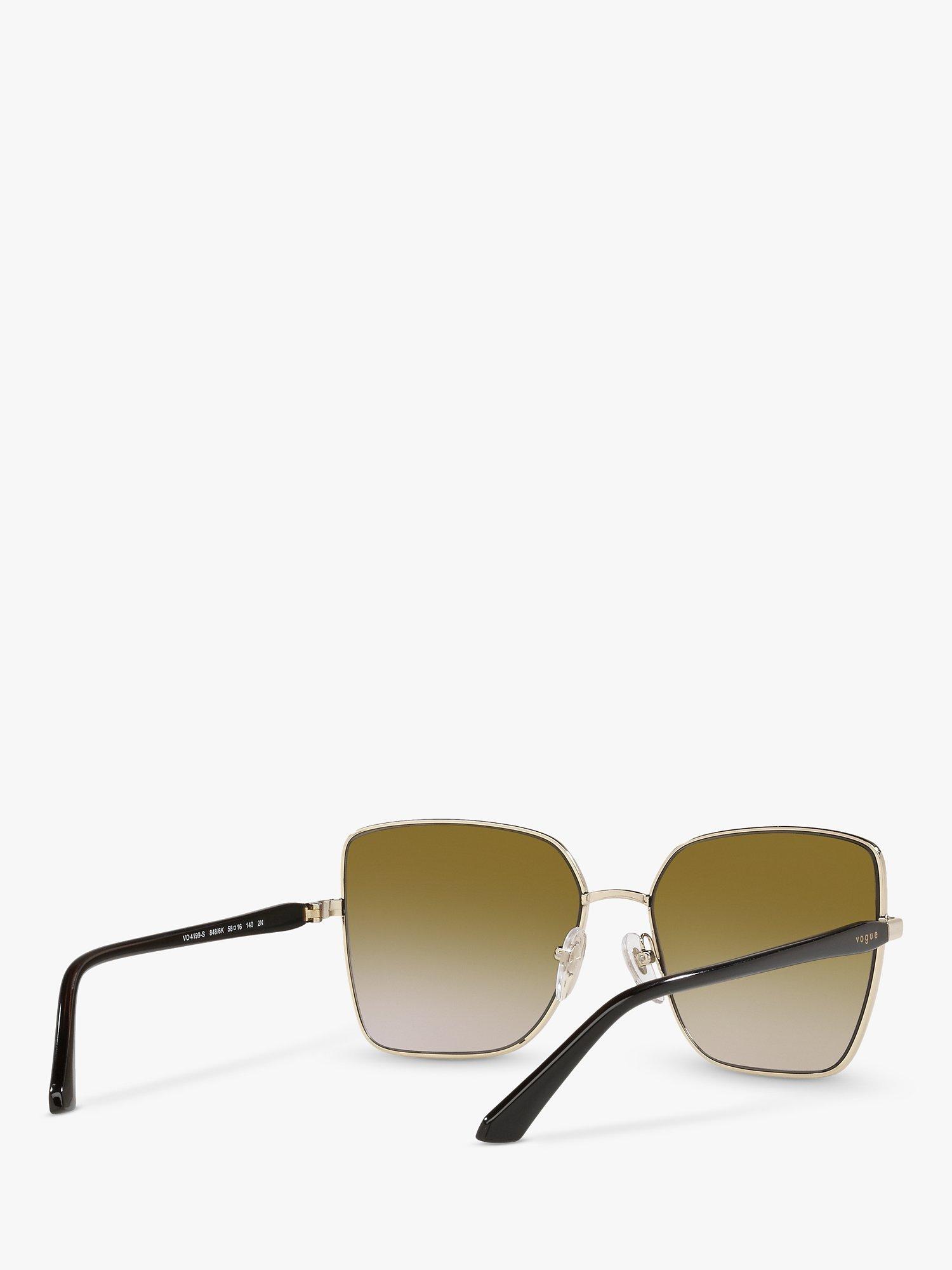 Product image 8 of 11, which shows Vogue VO4199S Women's Butterfly Sunglasses, Pale Gold/Brown Gradient