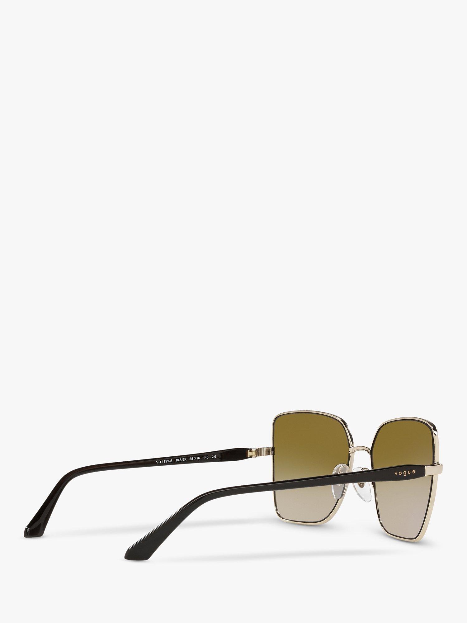 Product image 9 of 11, which shows Vogue VO4199S Women's Butterfly Sunglasses, Pale Gold/Brown Gradient