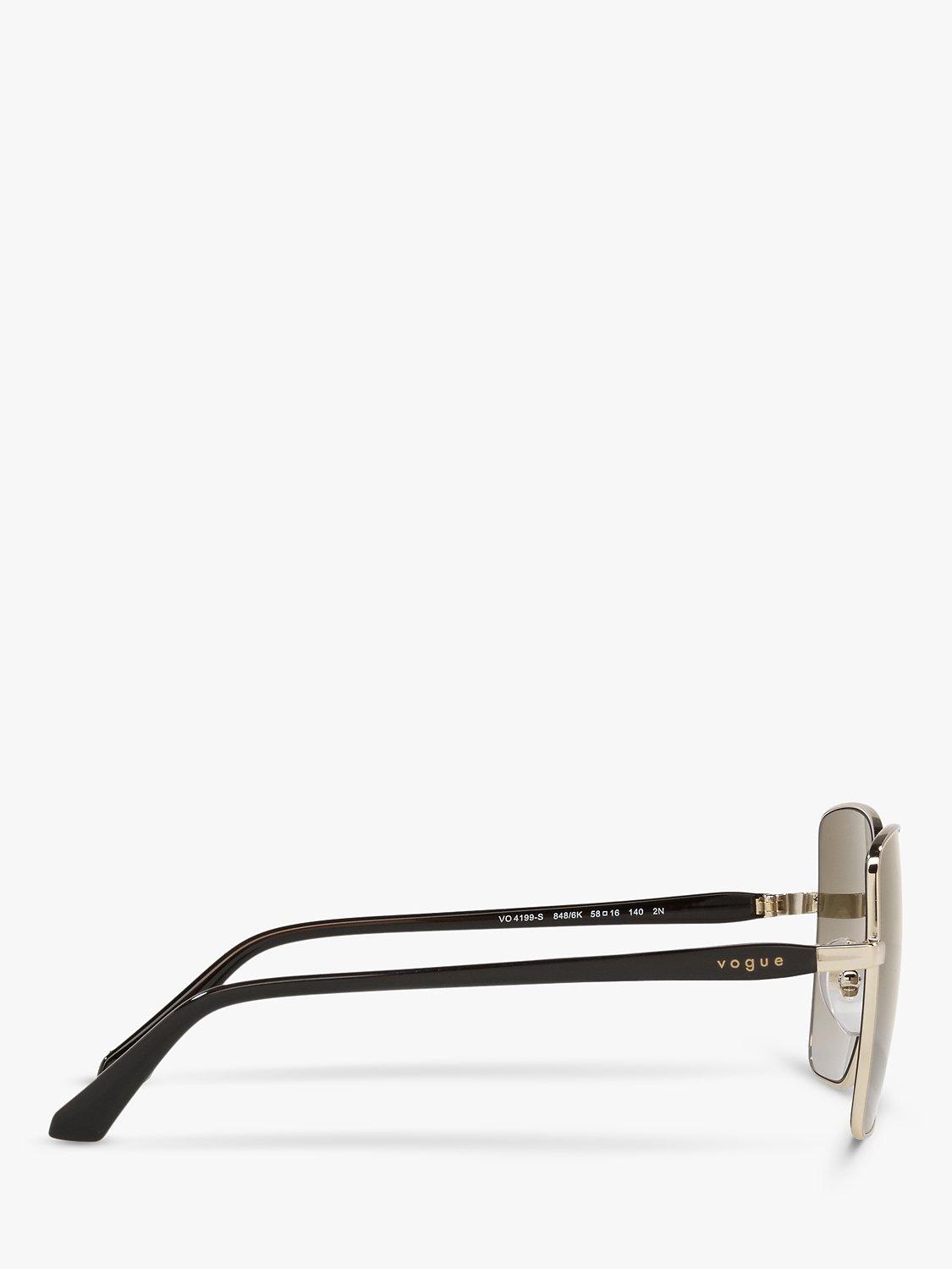 Product image 10 of 11, which shows Vogue VO4199S Women's Butterfly Sunglasses, Pale Gold/Brown Gradient