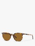 Ray-Ban RB2197 Unisex Polarised Elliot Sunglasses, Havana Brown