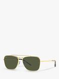 Ray-Ban RB3636 Unisex New Caravan Square Sunglasses, Legend Gold/Green