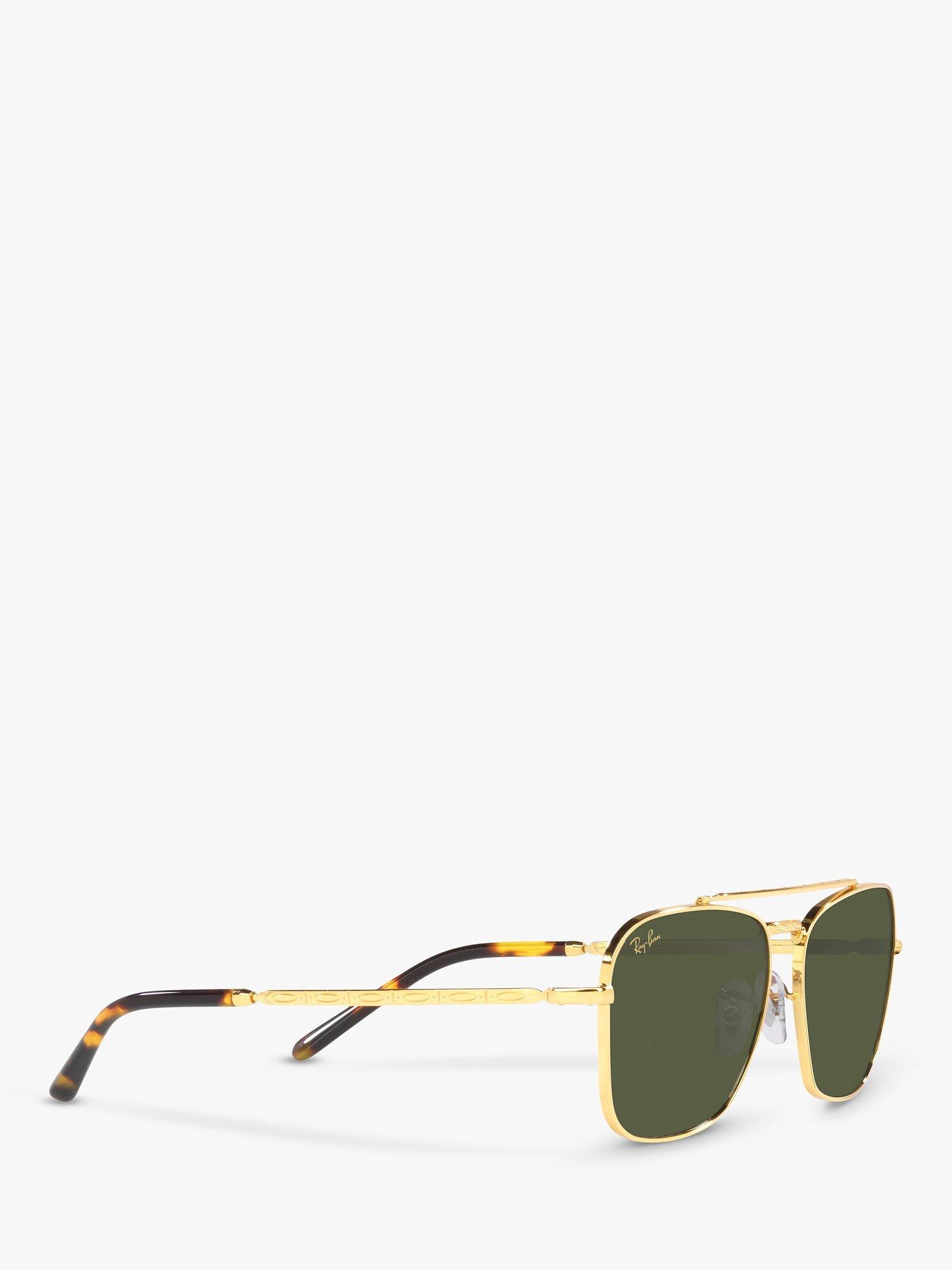 Product image 11 of 11, which shows Ray-Ban RB3636 Unisex New Caravan Square Sunglasses, Legend Gold/Green