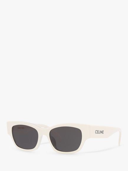 Celine CL40197U Women's Cat's Eye Sunglasses, Ivory/Grey