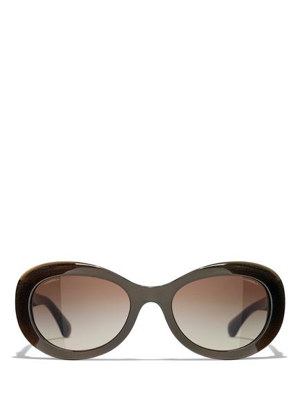 CHANEL Oval Sunglasses CH5469B Iridescent Brown/Brown Gradient, Iridescent Brown/Brown Gradient