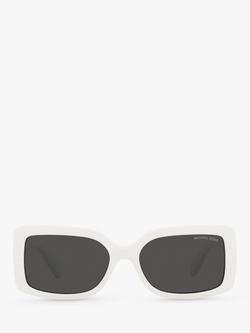 Michael Kors MK2165 Women's Corfu Rectangular Sunglasses - view 2, Optic White/Grey