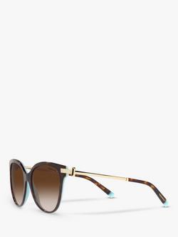 Tiffany & Co TF4193B Women's Oval Sunglasses, Havana/Brown Gradient - view 2, Havana/Brown Gradient