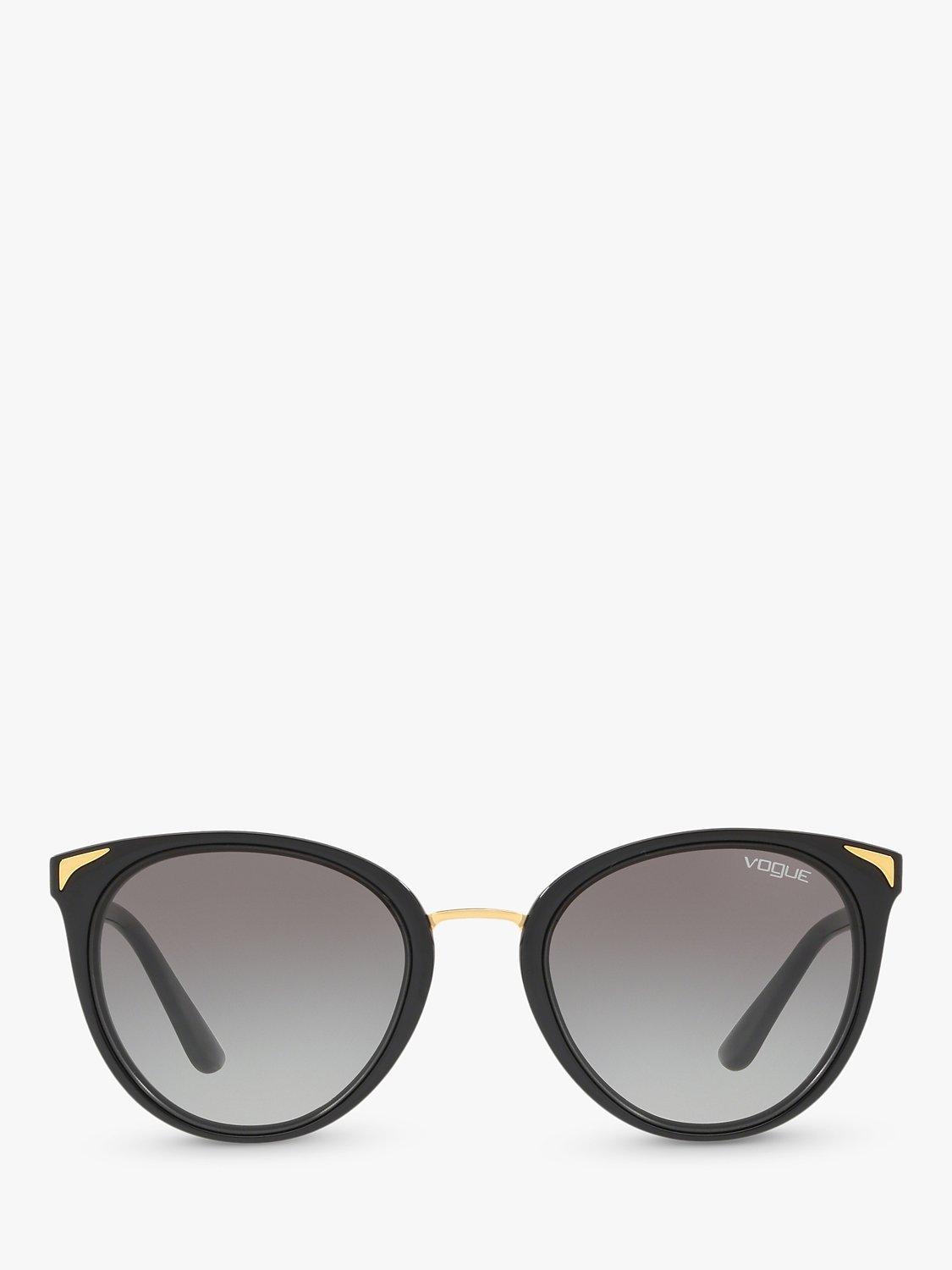 Product image 3 of 11, which shows Vogue VO5230S Women's Butterfly Sunglasses, Black/Grey Gradient