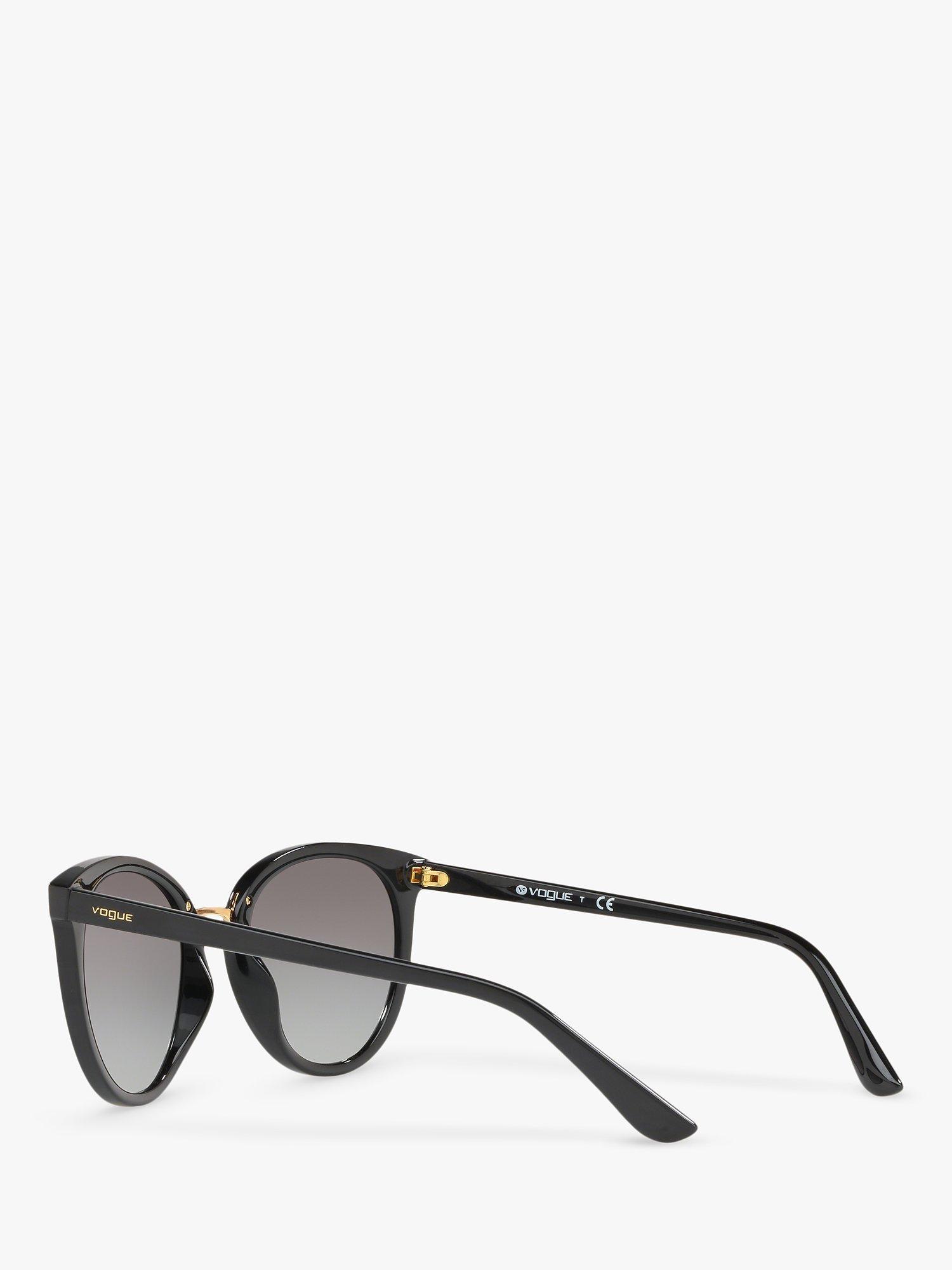 Product image 5 of 11, which shows Vogue VO5230S Women's Butterfly Sunglasses, Black/Grey Gradient