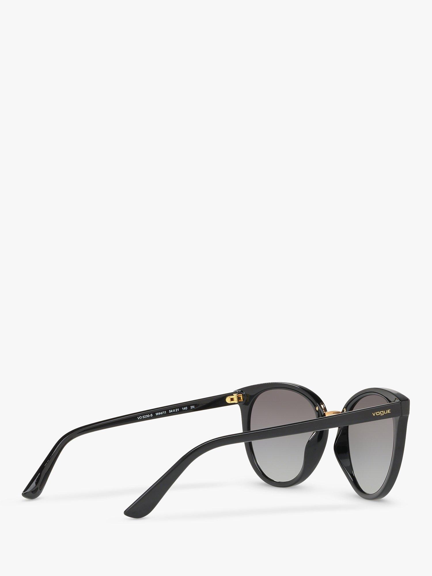 Product image 9 of 11, which shows Vogue VO5230S Women's Butterfly Sunglasses, Black/Grey Gradient