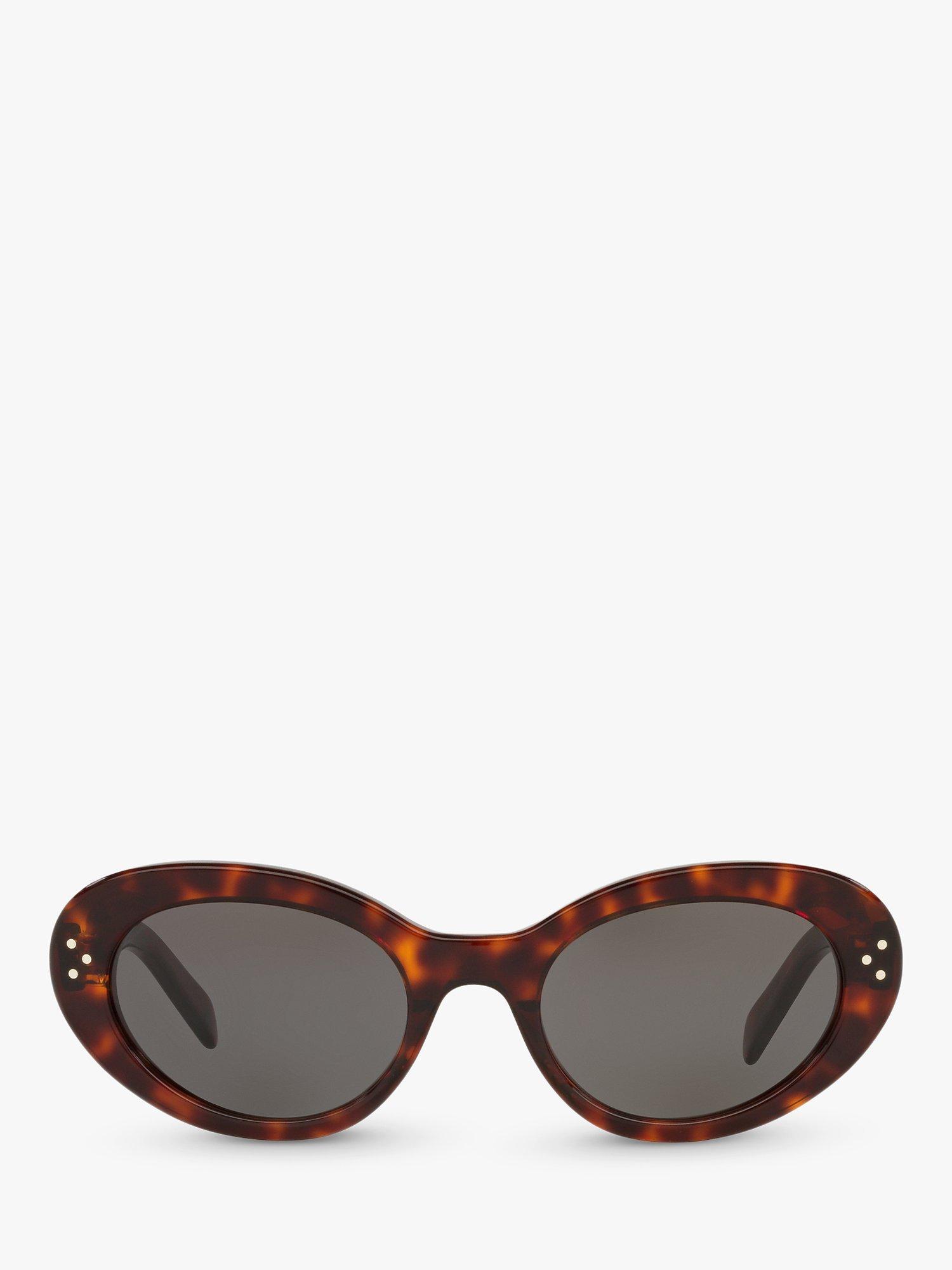 Product image 3 of 10, which shows Celine CL40193I Women's Cat's Eye Sunglasses, Black Tortoise/Grey