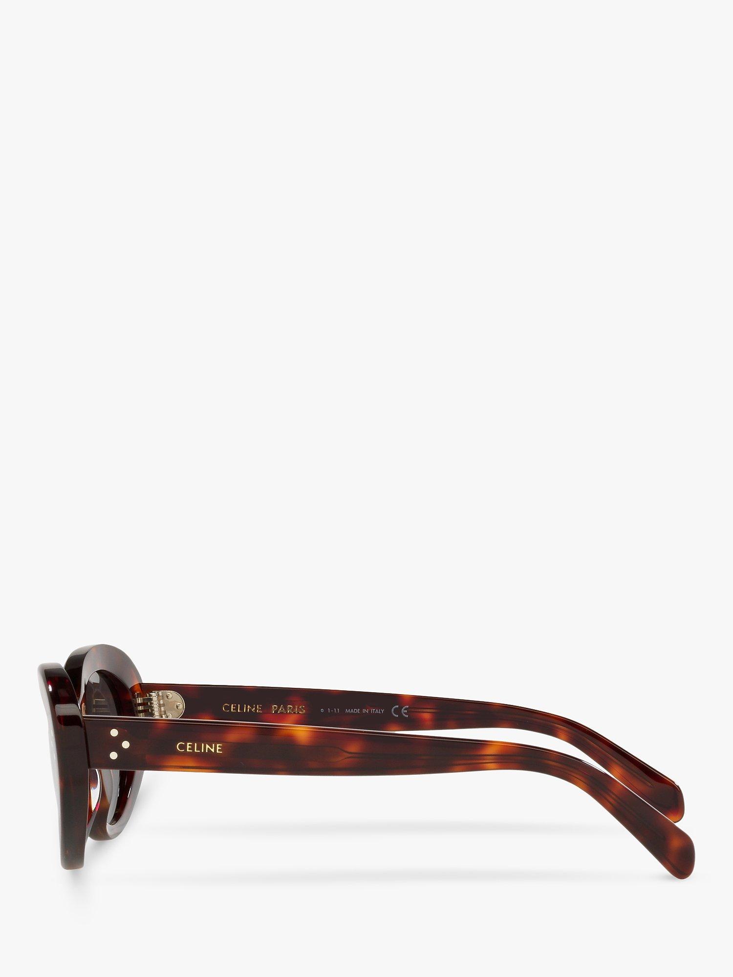 Product image 4 of 10, which shows Celine CL40193I Women's Cat's Eye Sunglasses, Black Tortoise/Grey
