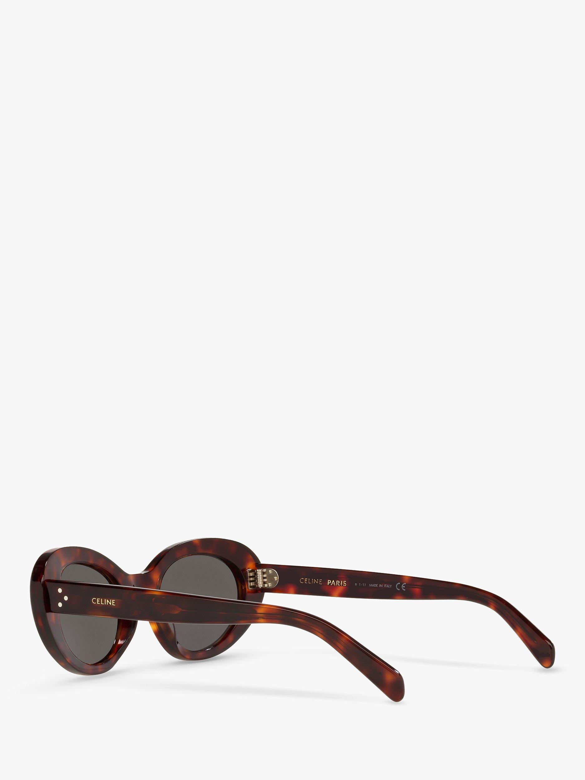 Product image 5 of 10, which shows Celine CL40193I Women's Cat's Eye Sunglasses, Black Tortoise/Grey