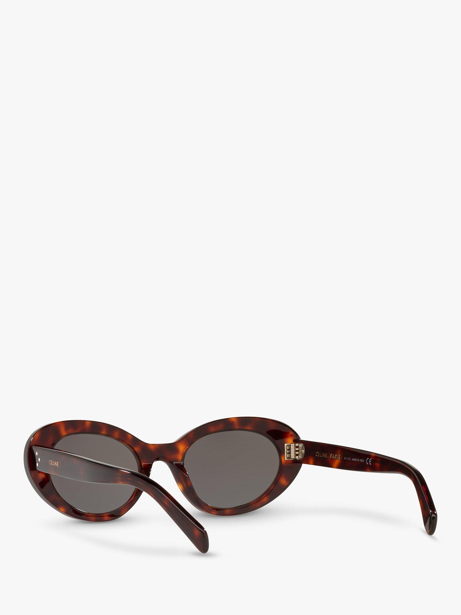 Product image 6 of 10, which shows Celine CL40193I Women's Cat's Eye Sunglasses, Black Tortoise/Grey