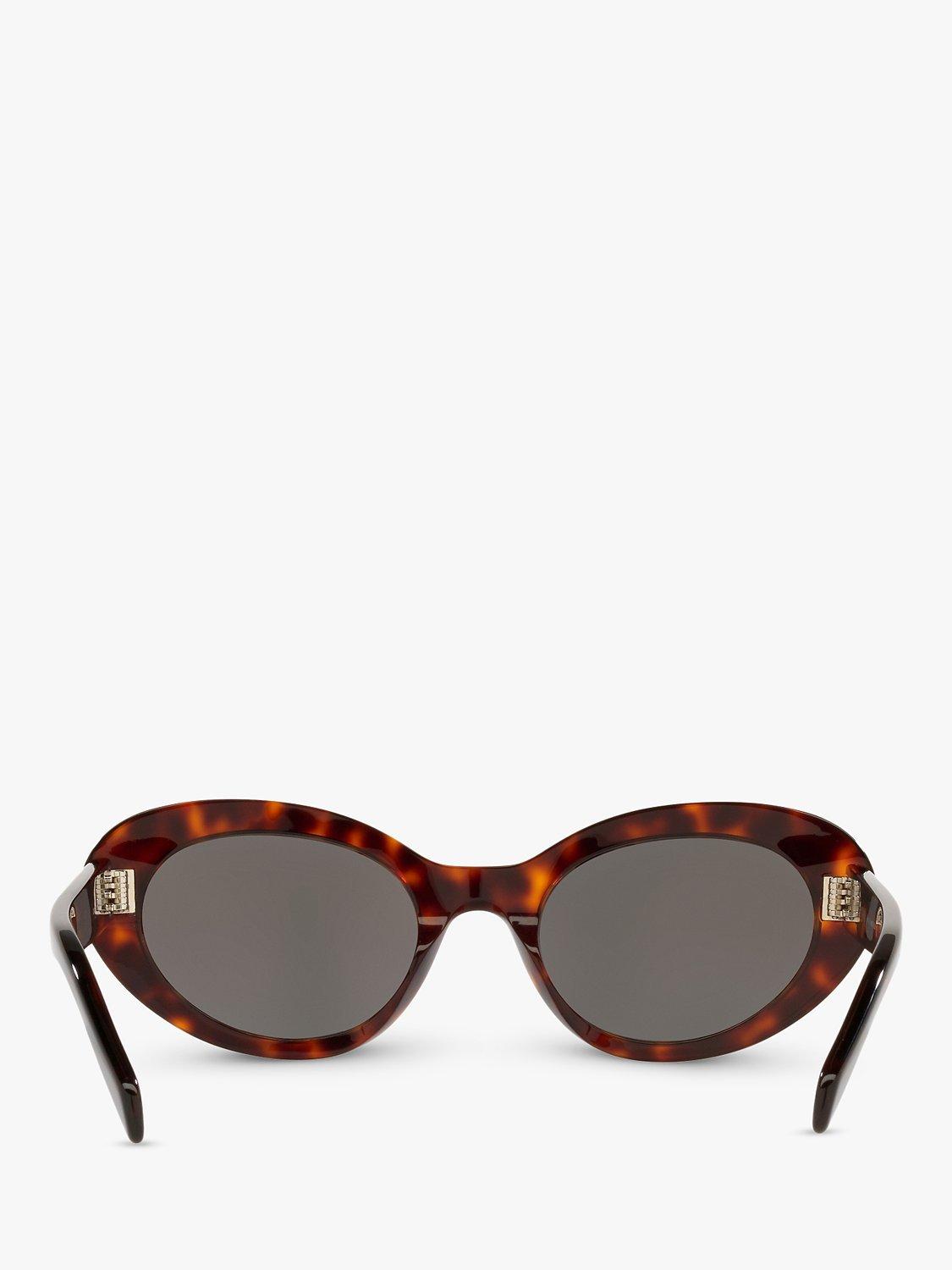 Product image 7 of 10, which shows Celine CL40193I Women's Cat's Eye Sunglasses, Black Tortoise/Grey