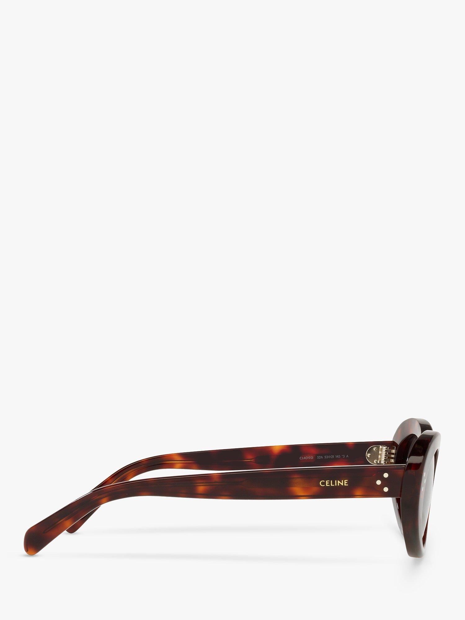 Product image 10 of 10, which shows Celine CL40193I Women's Cat's Eye Sunglasses, Black Tortoise/Grey