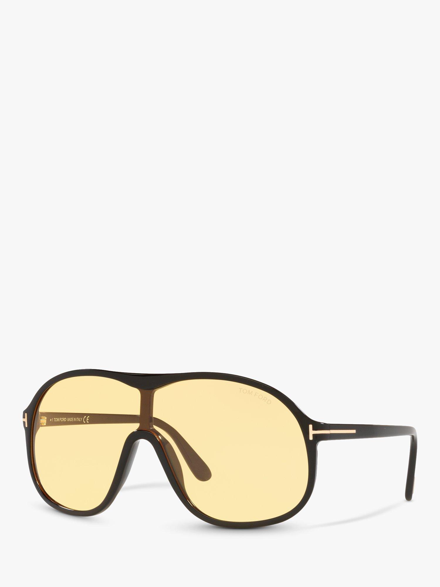 Product image 1 of 11, which shows TOM FORD FT0964 Men's Drew Aviator, Black/Yellow