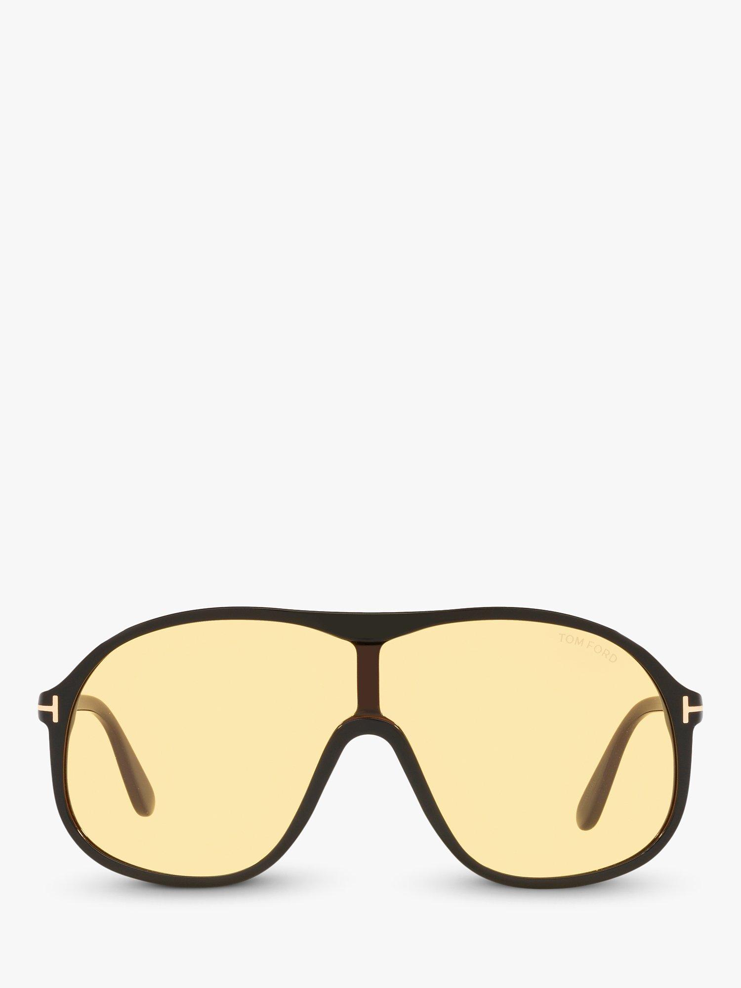 Product image 3 of 11, which shows TOM FORD FT0964 Men's Drew Aviator, Black/Yellow