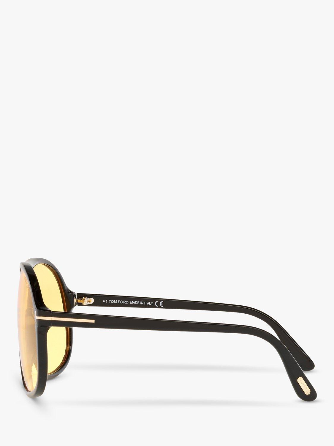 Product image 4 of 11, which shows TOM FORD FT0964 Men's Drew Aviator, Black/Yellow