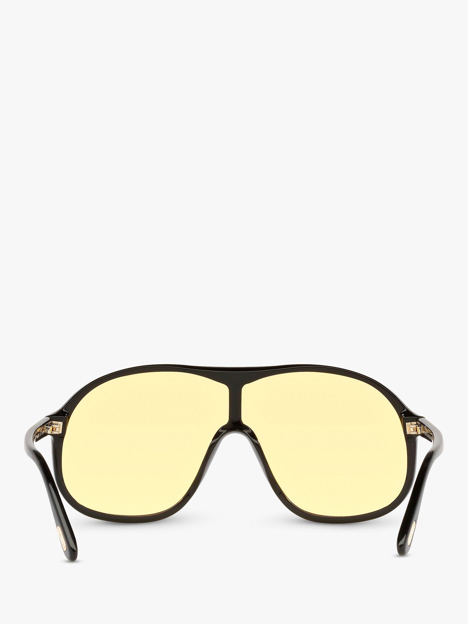 Product image 7 of 11, which shows TOM FORD FT0964 Men's Drew Aviator, Black/Yellow