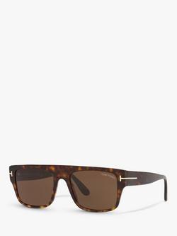 TOM FORD FT0907 Men's Dunning Rectangular Sunglasses, Tortoise