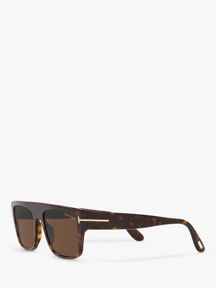 TOM FORD FT0907 Men's Dunning Rectangular Sunglasses - view 2, Tortoise