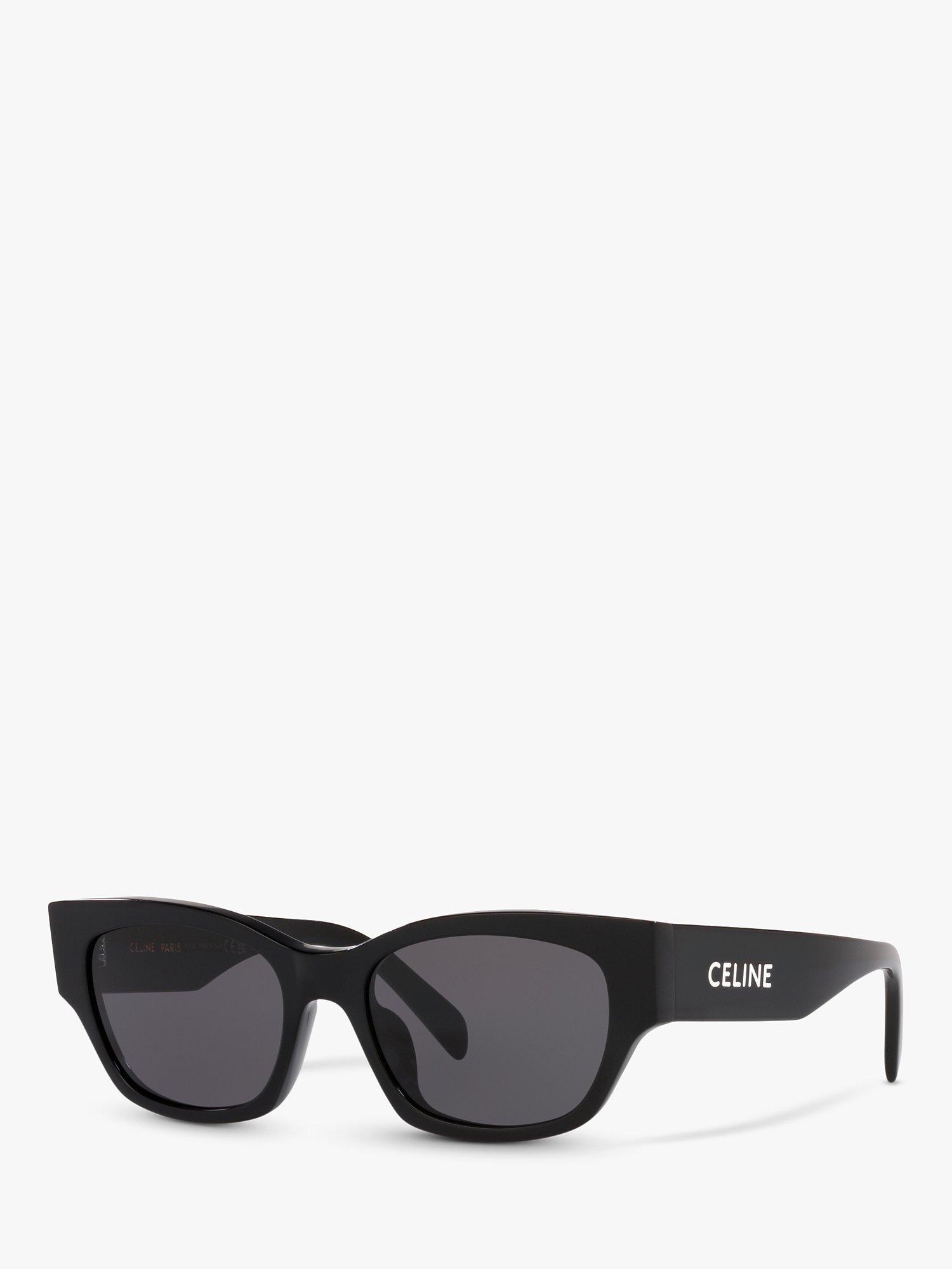 Product image 1 of 11, which shows Celine CL40197U Women's Cat's Eye Sunglasses, Black/Grey