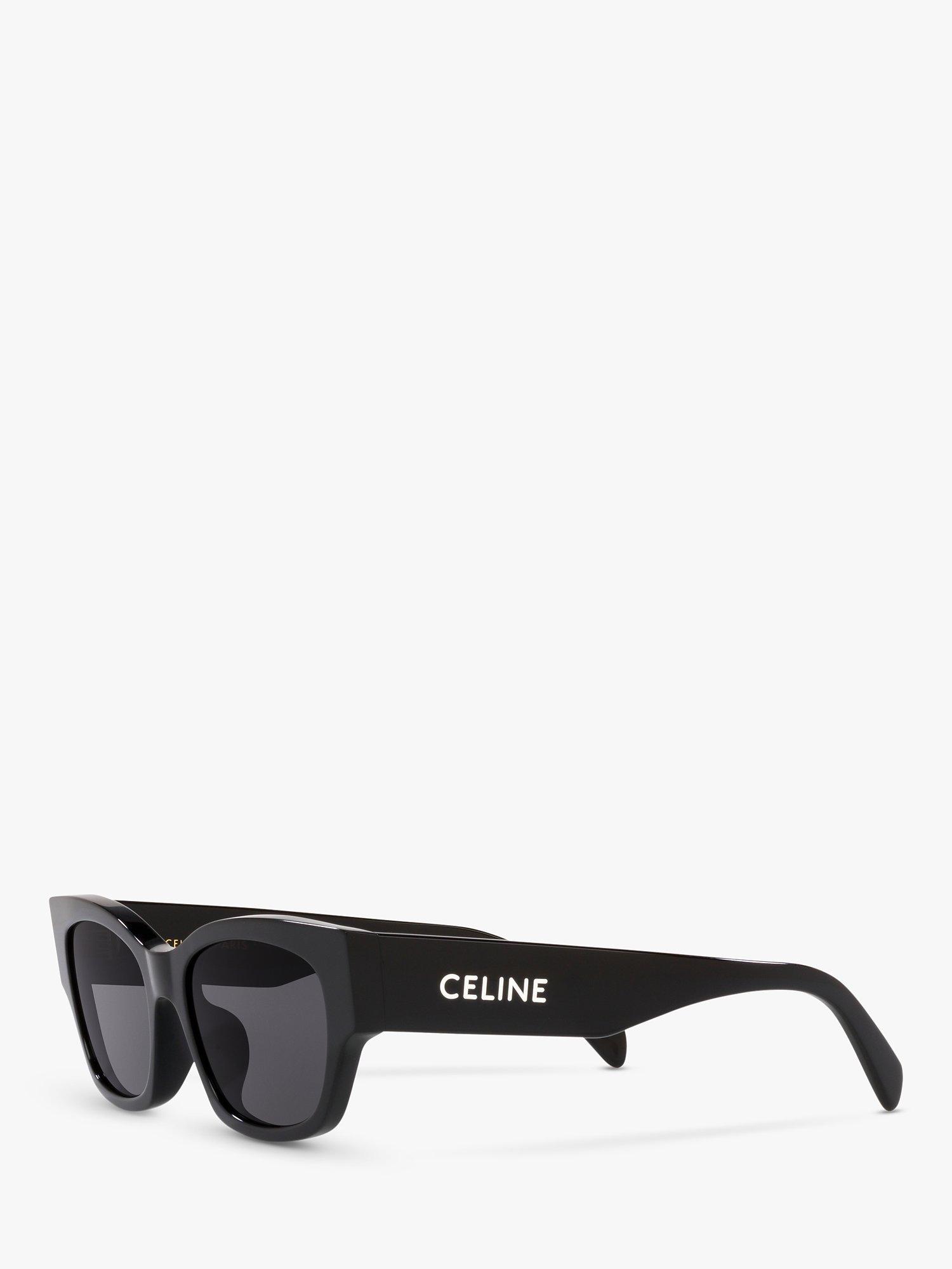 Product image 2 of 11, which shows Celine CL40197U Women's Cat's Eye Sunglasses, Black/Grey
