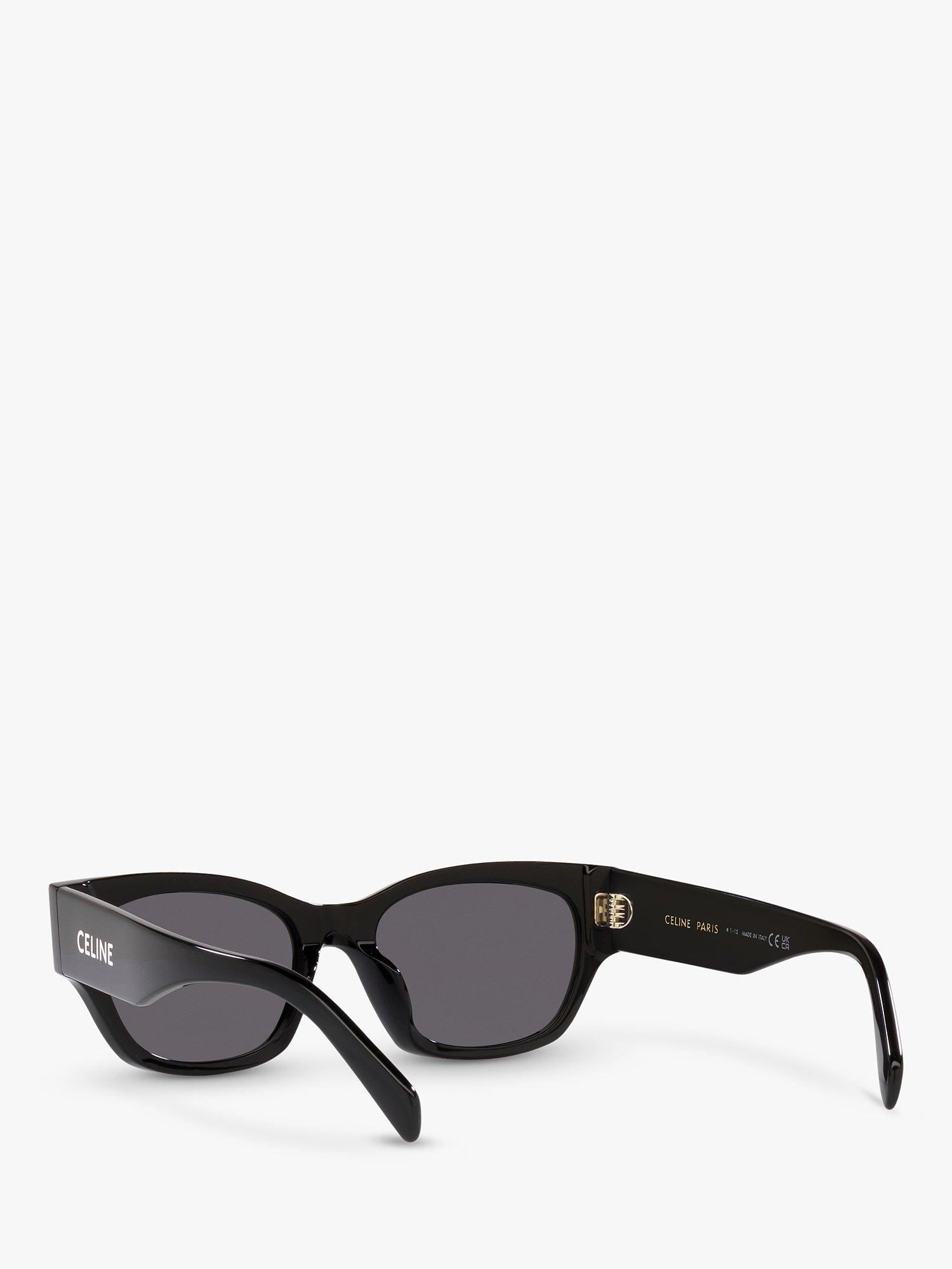 Product image 6 of 11, which shows Celine CL40197U Women's Cat's Eye Sunglasses, Black/Grey