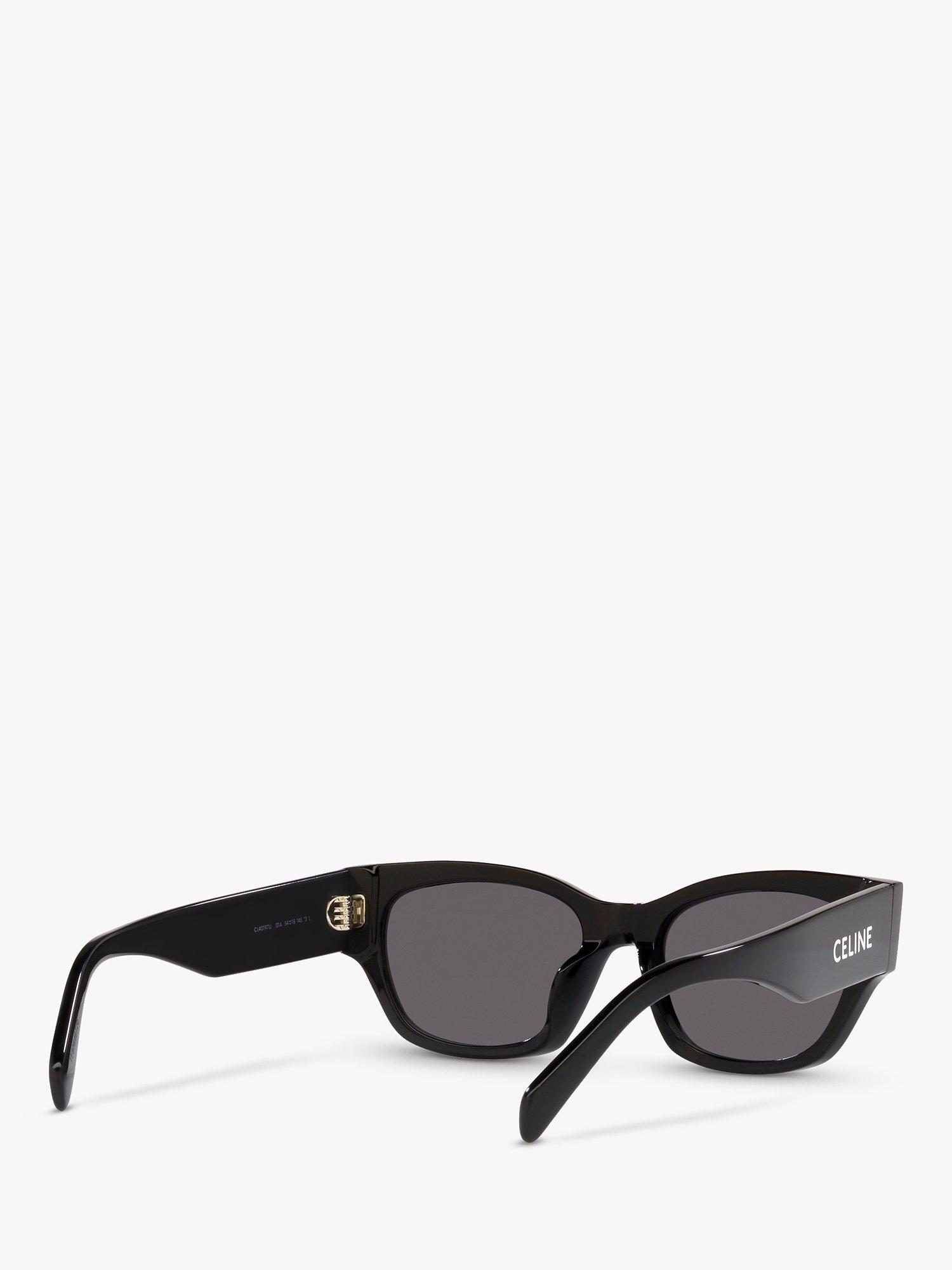 Product image 8 of 11, which shows Celine CL40197U Women's Cat's Eye Sunglasses, Black/Grey