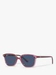 Ray-Ban Junior RJ9093S Unisex Square Sunglasses, Transparent Pink/Blue