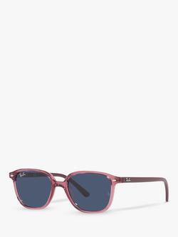 Ray-Ban Junior RJ9093S Unisex Square Sunglasses, Transparent Pink/Blue