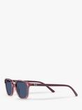 Ray-Ban Junior RJ9093S Unisex Square Sunglasses, Transparent Pink/Blue